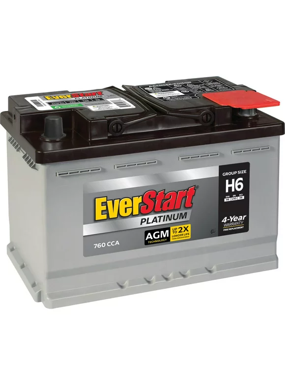 EverStart Platinum AGM Automotive Battery, Group H6 / LN3 / 48 12 Volt, 760 CCA