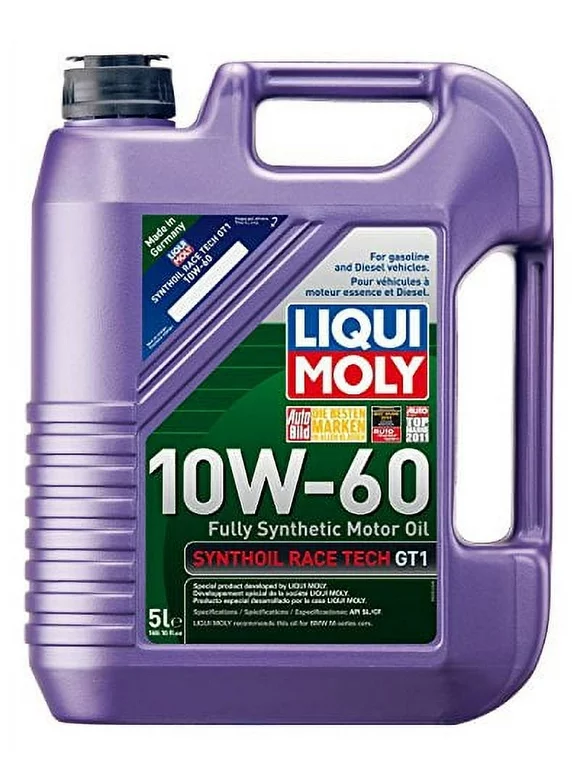 Liqui Moly (2024-4PK) Synthoil Race Tech GT1 10W-60 Motor Oil - 5 Liter, (Pack of 4)