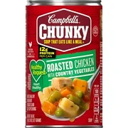 Campbell's Chunky Healthy Request Soup, Roasted Chicken with CountryVegetables, 18.6 Ounce (Pack of 12)