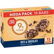 Fiber One Chewy Bar, Oats and Chocolate, 15 ct