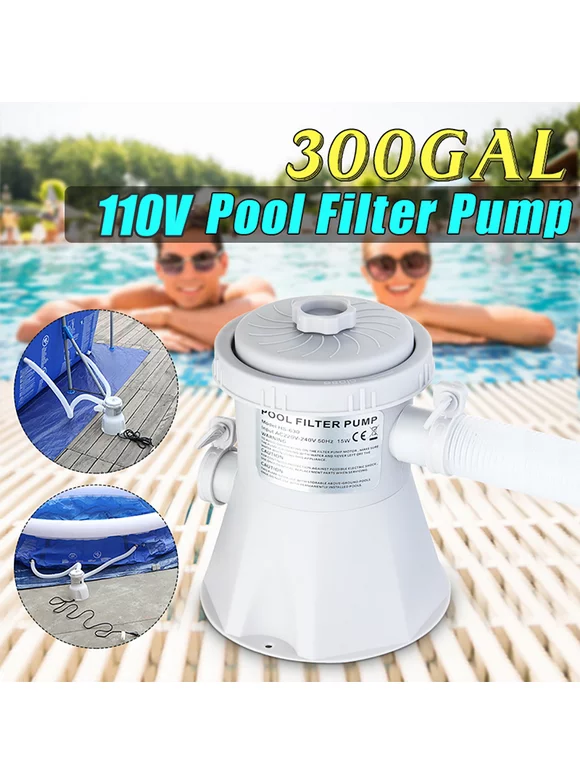 110V 330 GPH Flowclear Filter Pump System for Above Ground Swimming Pool + 2Hose(Not Include Swimming Pool)