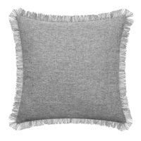 Mainstays Frayed Edge Decorative Throw Pillow, 18x18", Grey