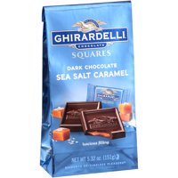(2 pack) Ghirardelli Dark & Sea Salt Caramel Chocolate Squares, 5.32 oz