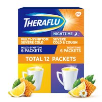 Theraflu Severe Cold, Flu and Cough Relief Powder, Tea Infused, 12 Packets
