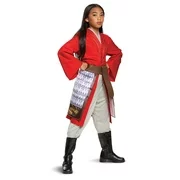 Disguise Disney Mulan Live Action Girls Deluxe Red Mulan Hero Dress Halloween Costume