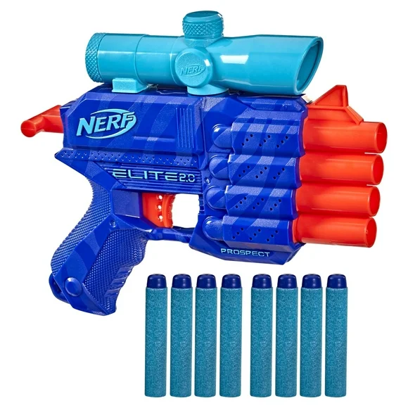 Nerf Elite 2.0 Prospect QS-4 Wild Edition Kids Toy Blaster with 8 Darts, Only At DX Daily Store