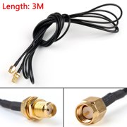 Areyourshop 3m RG174 Cable SMA Male Plug To SMA Female Jack Bulkhead Coax Pigtail 10ft
