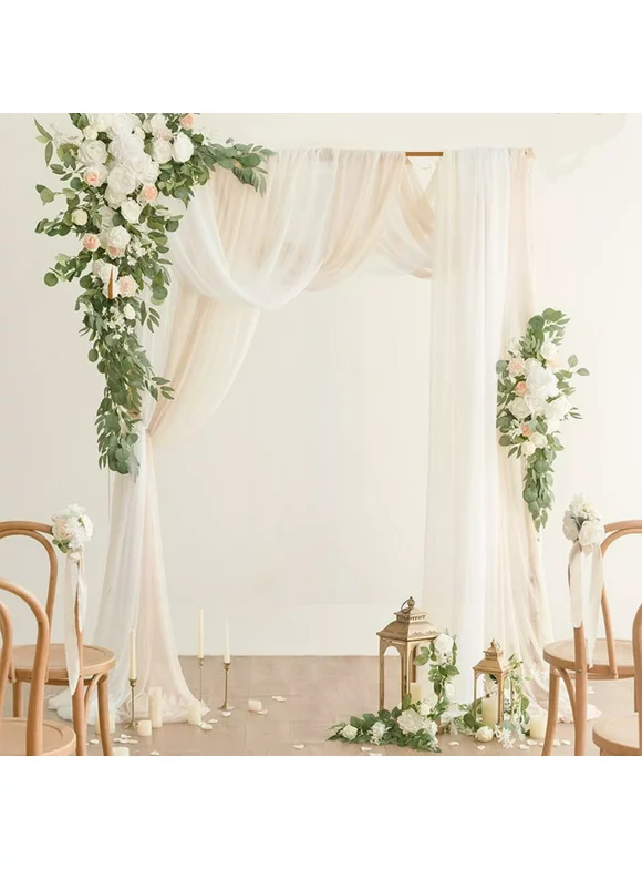 Garfans 6.6FT Square Wedding Arch Metal Backdrop Stand for Parties Birthday Wedding Background Stand Halloween Christmas Balloon Arch Stand with Base Gold Wedding Arch for Ceremony