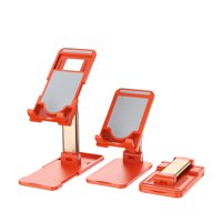 Eccomum Adjustable Mobile Phone Tablet Desktop Stand Phone Holder Portable Scalable Folding Cellphone Tablet Universal Stand Orange