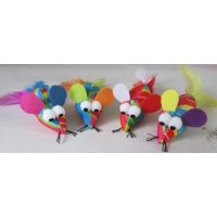 Vibrant Life Feather Mouse Cat Toy, Color May Vary