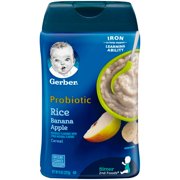 (6 Pack) Gerber Probiotic Rice Banana Apple Baby Cereal 8 oz.
