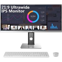 Z-Edge U29IAB 29-Inch Ultrawide Gaming Monitor 2560x1080 21:9 100Hz Refresh Rate 4ms IPS Monitor, HDMIx2 Display Port, Come with Wireless Keyword and Mouse (Silver)