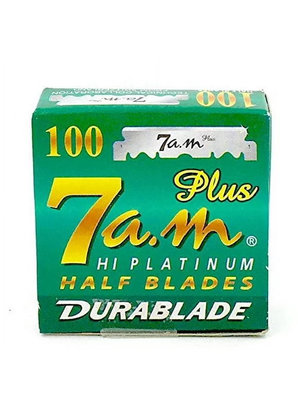 100 7AM HI- PLATINUM Straight Edge Razor Blades from 7AM for Professional Barber Razors