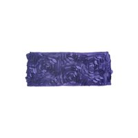 BalsaCircle 5 Purple Satin Rosettes on Stretchable Spandex Chair Sashes - Wedding Ceremony Reception Decorations Supplies