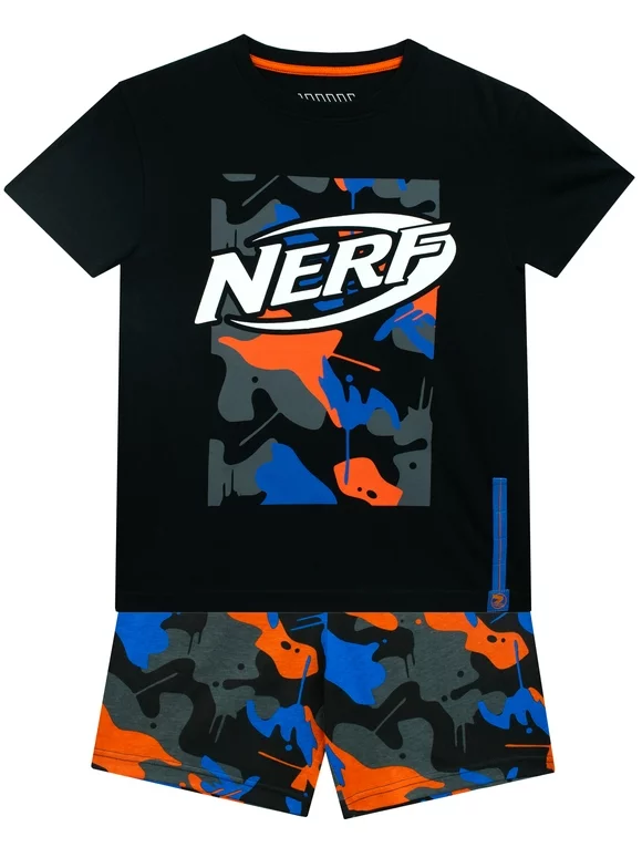Nerf Boys T-Shirt and Shorts Outfit Set Milticolor Sizes 6-14