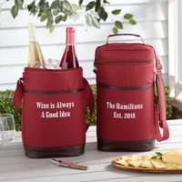 Personalized Canvas & Leather Wine Cooler