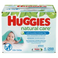 Huggies Natural Care Refreshing Baby Wipes, Scented, 6 Flip-Top Packs (288 Wipes Total)