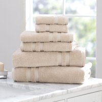 Mainstays Performance Solid 6-Piece Bath Towel Set - Papyrus Beige