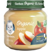 Gerber 1st Foods Organic Apple Baby Food, 4 oz Jar