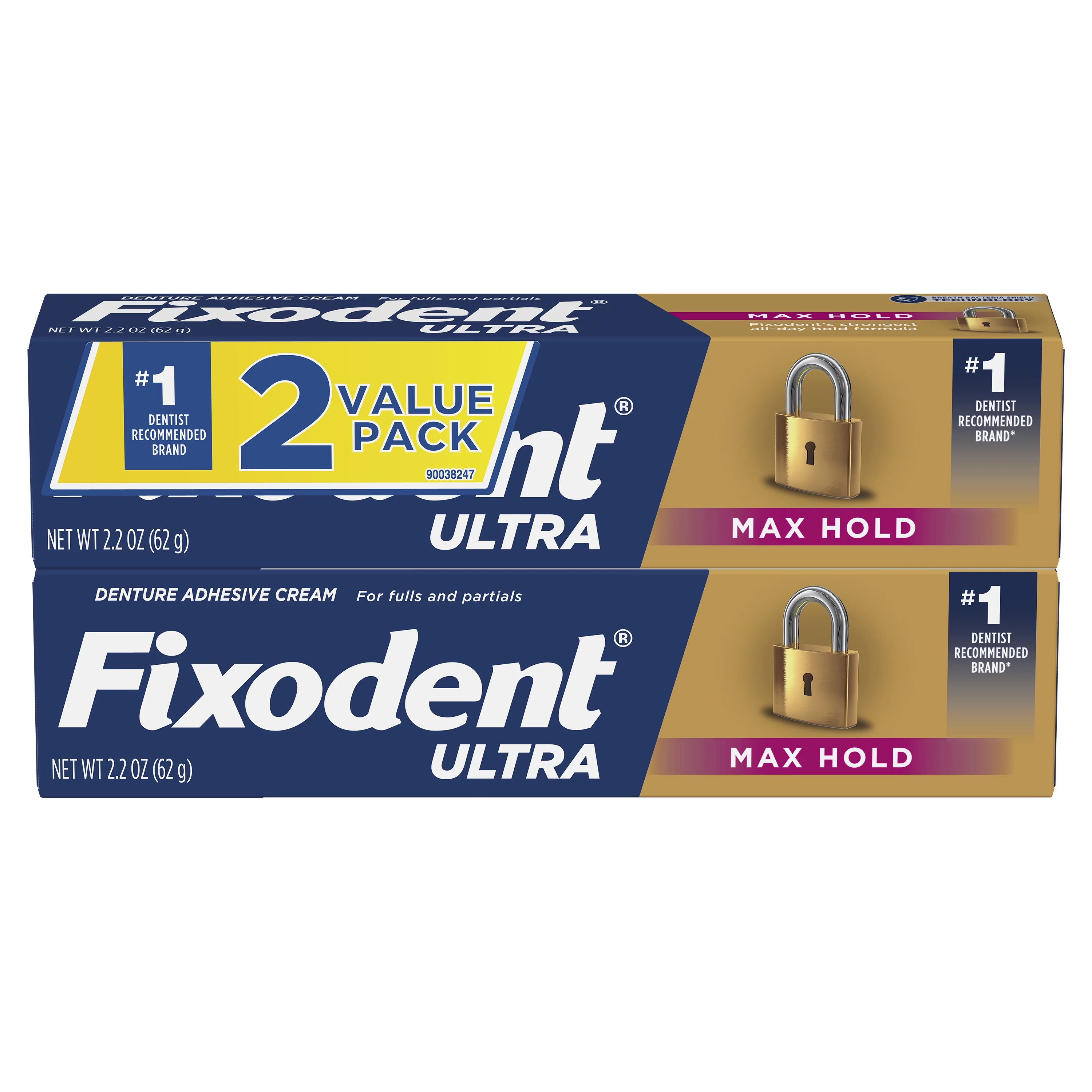 Fixodent Ultra Max Hold Denture Adhesive, 2.2 oz