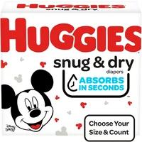 Huggies Snug & Dry Baby Diapers (Choose Size & Count)