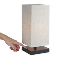 revel/kira home lucerna 13" touch bedside led table lamp, energy efficient, eco-friendly, honey beige shade