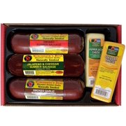 WISCONSIN'S BEST & WISCONSIN CHEESE COMPANY'S, Gourmet Variety Sampler Gift Basket - Smoked Sausage & 100% Wisconsin Cheeses, Cheddar & Pepper Jack Cheese. Best Christmas Gift this Holiday Season!