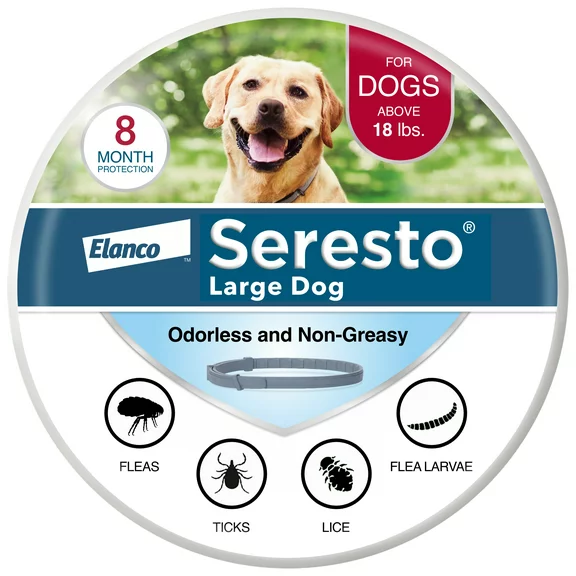 Seresto Large Dog Vet-Recommended Flea & Tick Prevention 8 Month Collar for Dogs over 18 lbs