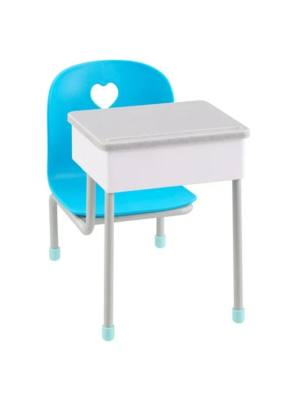 My Life As Student Desk with Blue Seat for 18 Inch Dolls