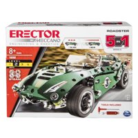 Erector by Meccano Roadster 5-in-1 Building Kit, 174 Parts, STEM Engineering Education Toy for Ages 8 and Up