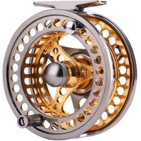 Sougayilang Fly Fishing Reel Large Arbor 2+1 BB with CNC-machined Stainless Steel Body and Spool in Fly Reel Sizes 5/6,7/8