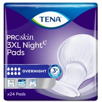 Tena ProSkin 3XL Incontinence Pads, Overnight Absorbency, 24 ct