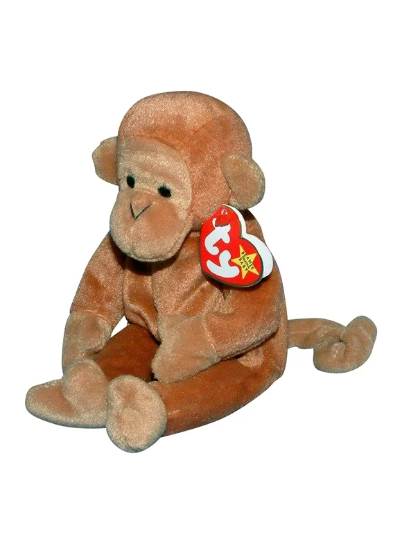 Ty Beanie Baby: Bongo the Monkey - Tan Tail | Stuffed Animal | MWMT