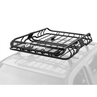 Tyger Auto TG-RK1B902B Heavy Duty Roof Mounted Cargo Basket Rack | L47" x W37" x H6" | Roof Top Luggage Carrier | With Wind Fairing