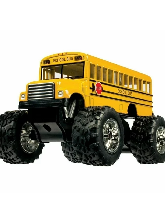 Monster Big Wheel Truck Yellow School Bus Toy Kids Gift 5"