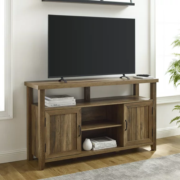 Manor Park Farmhouse Tall TV Stand for TVs up to 65", Reclaimed Barnwood
