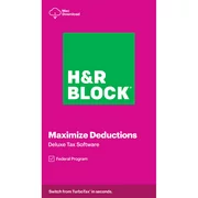 HRB Digital LLC H&R Block Tax Software Deluxe 2020 (Mac Download)