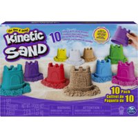 Kinetic Sand, Castle Containers 10-Color Pack Colored Sand Toys for Kids Aged 3 and up