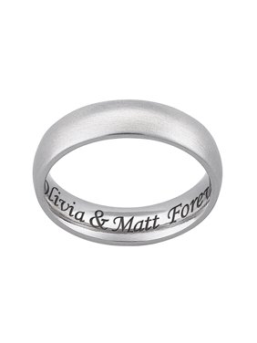 Personalized Stainless Steel Engraved Wedding Band