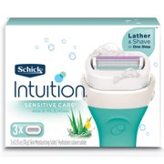 Schick Intuition Sensitive Care Moisturizing Razor Blade Refills for Women with Natural Aloe - 3 Count
