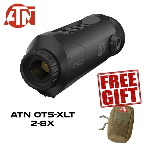 ATN OTS XLT Thermal Monocular w/ 50Hz Thermal Sensor, Smart Rangefinder, Classic Ergonomics, 10hrs+ Battery Power (2-8x) FREE GIFT tactical case