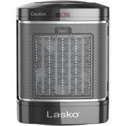 Lasko 1500W Tabletop Ceramic Space Heater with One Hour Timer, CD08500, Black
