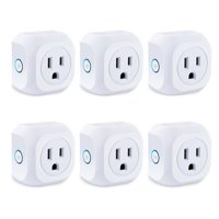 KOOTION Smart Plug 6Pack Wifi Enabled Mini Outlets Smart Socket, Compatible with Alexa & Google Assistant, No Hub Required, Timing Outlet Remote Control your Devices from Anywhere