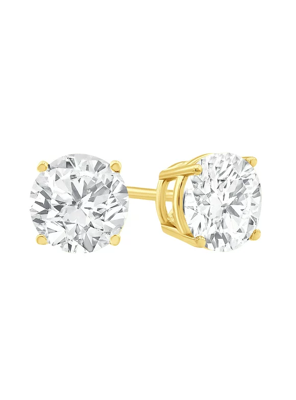 Brilliance Fine Jewelry 0.10 Carat T.W. Diamond Stud Earring in 14K Yellow Gold, (I-J, I2-I3)