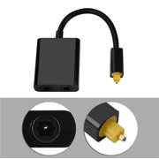 YLSHRF Dual Port Toslink Digital Optical Audio Splitter Adapter Audio Cable 1 in 2 out, spdif coaxial cable, audio cable