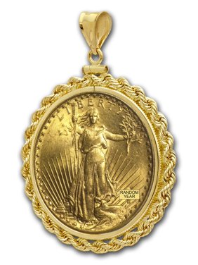 $20 Saint-Gaudens Gold Double Eagle Pendant (Rope-ScrewTop Bezel)