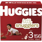 Huggies Little Snugglers Baby Diapers, Size 3, 156 Ct, One Month Supply