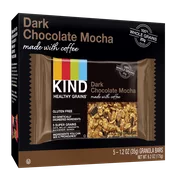 KIND Healthy Grains Granola Bar, Dark Chocolate Mocha, 5 Bars, Gluten Free, Healthy Grains Bars