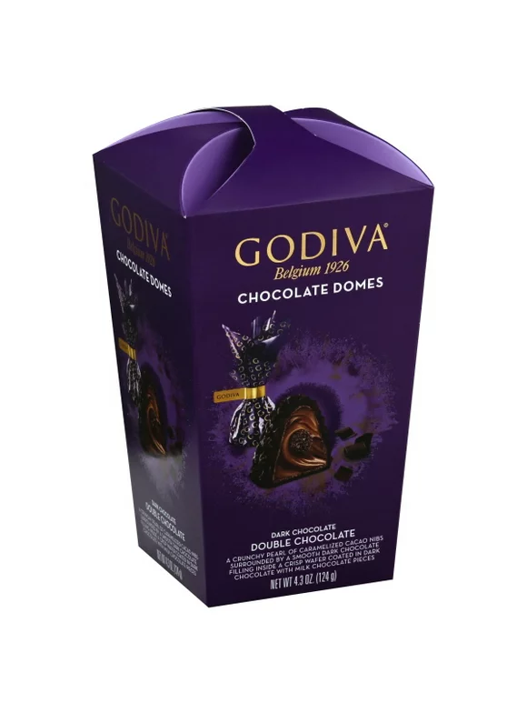 Godiva Chocolate Covered Piece Belgian Dark Piece Box 4.3 oz