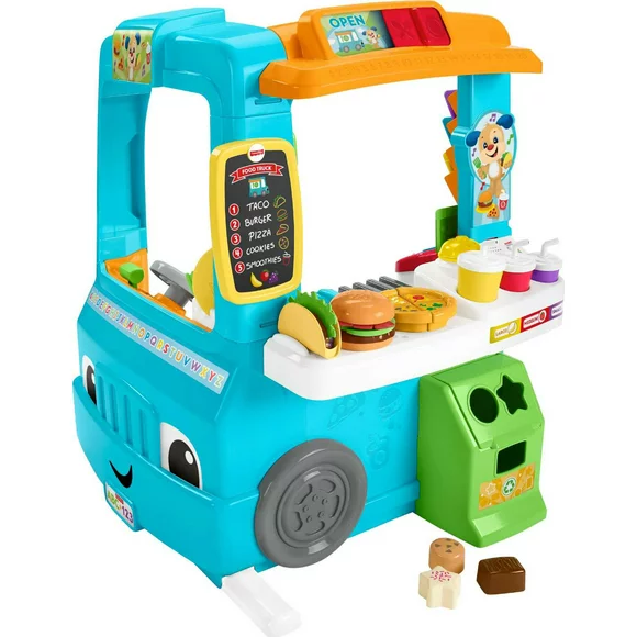 Fisher-Price Laugh & Learn Servin Up Fun Food Truck Electronic Activity Center for Toddlers